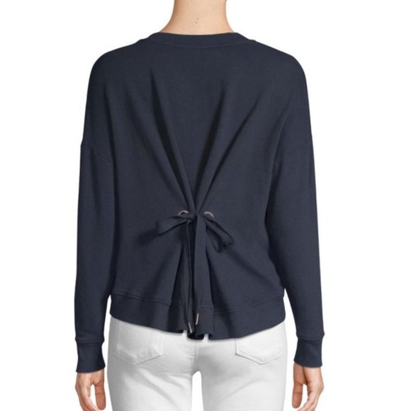 JOIE lenexa cropped sweatshirt in midnight size S - Picture 2 of 9